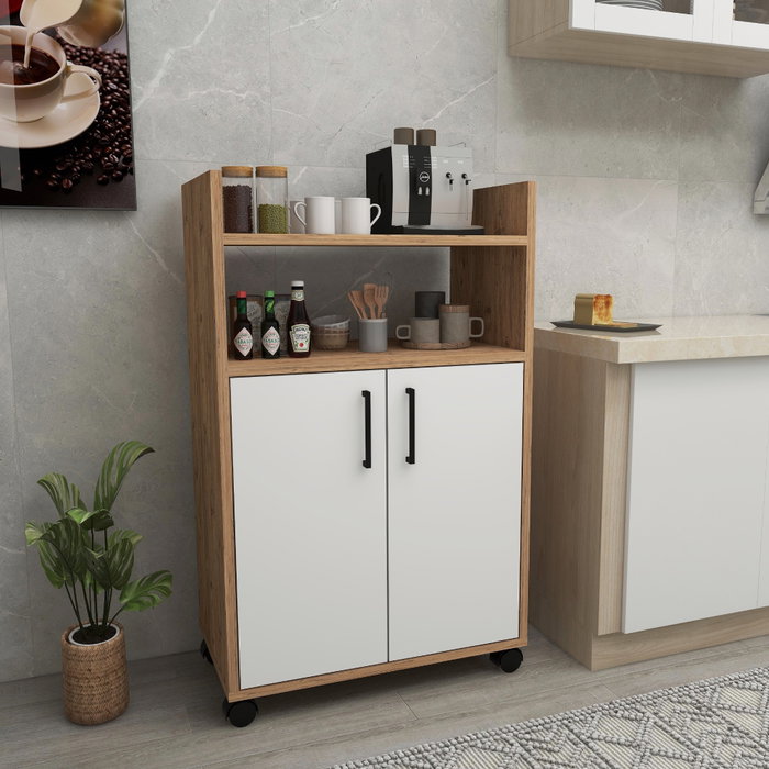 Hanah Home Tiraks Armario Multiusos Pino Atlántico y Blanco